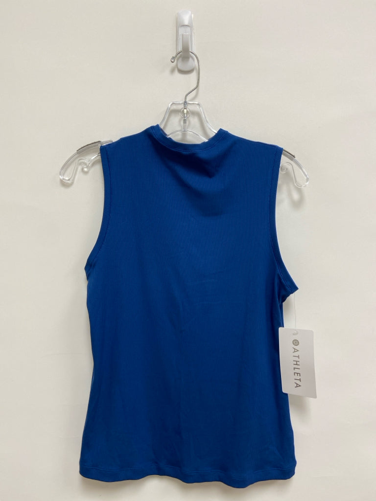 NWT Athleta Size M Navy Ribbed Sleeveless Ladies Top