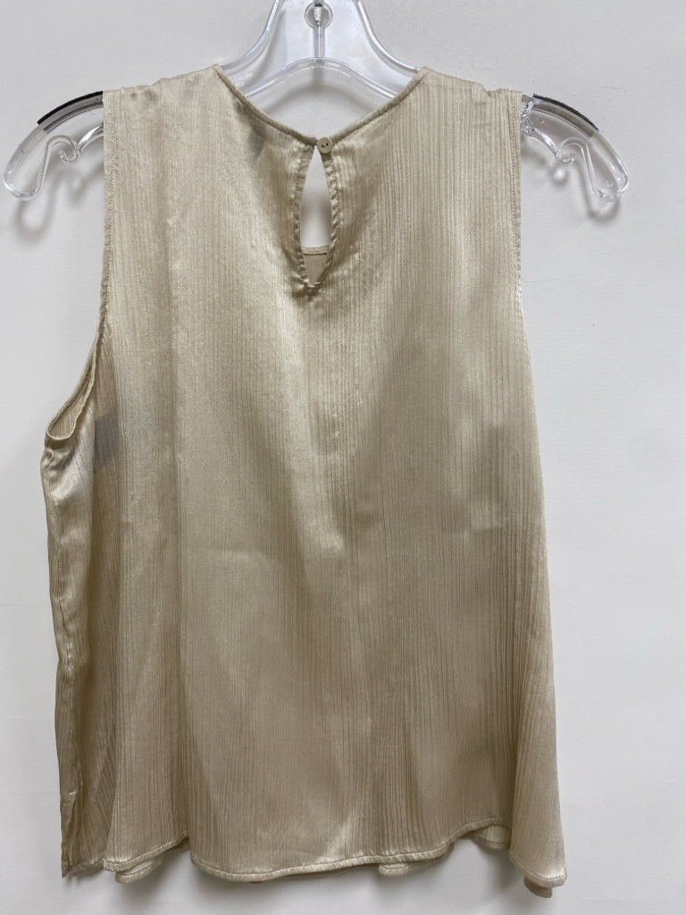 Eileen Fisher Size M Beige Crinkle Tank Silicone Ladies Top