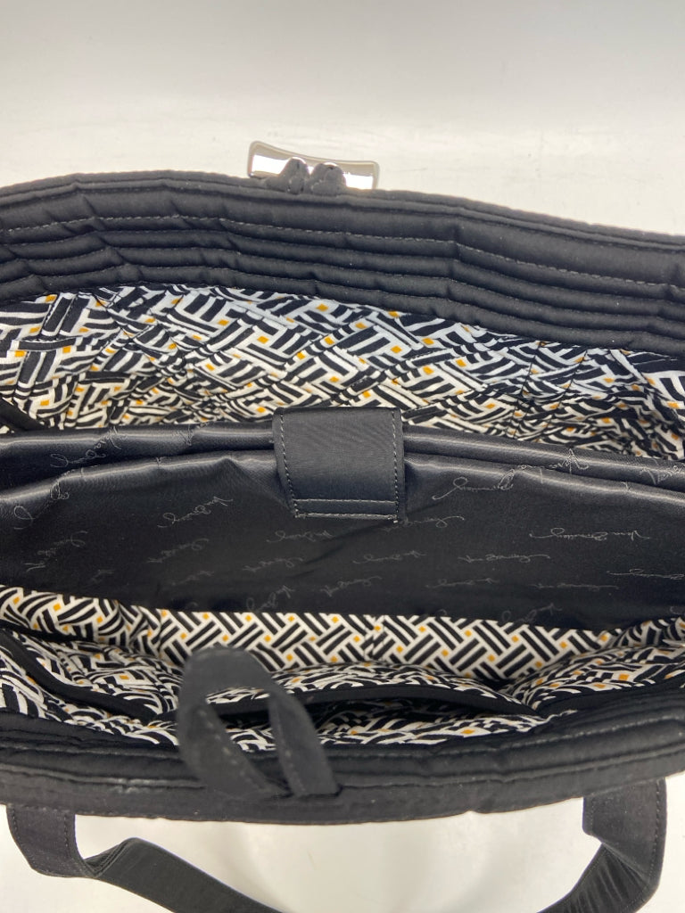 Vera Bradley Black Quilted Fabric Tote Bag
