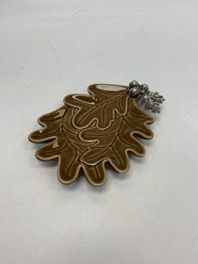 Mudpie Brown Silver Ceramic Fall