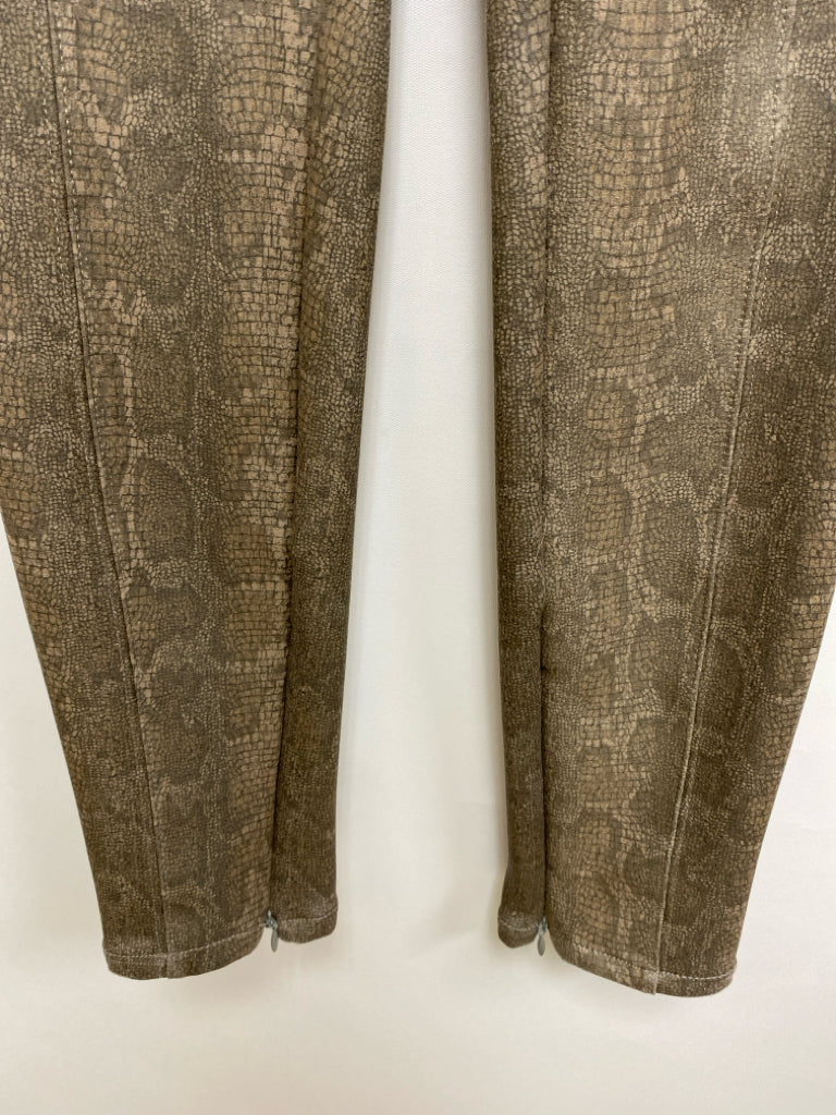 Anthropologie Size 25 Light Brown Taupe Snake Print Pull-on Ladies Pants