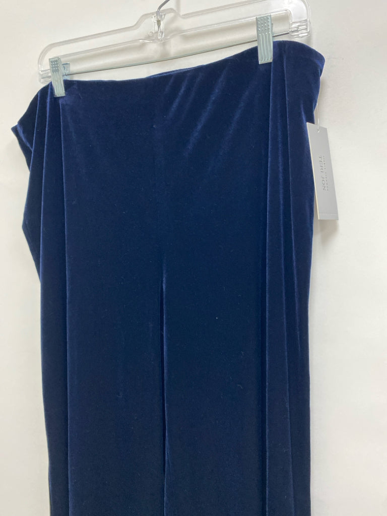NWT Teri John Size 16 Navy Pull-on Velour Plus Size Pants