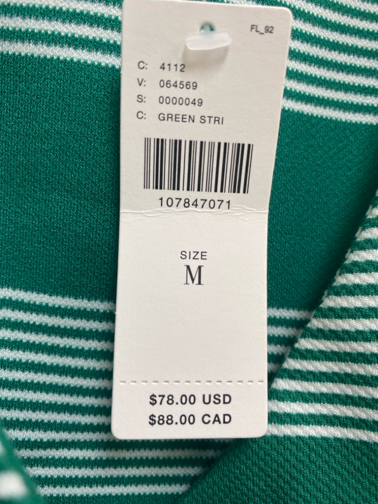 NWT Maeve Size M Green White Stripes Sleeveless Ladies Top