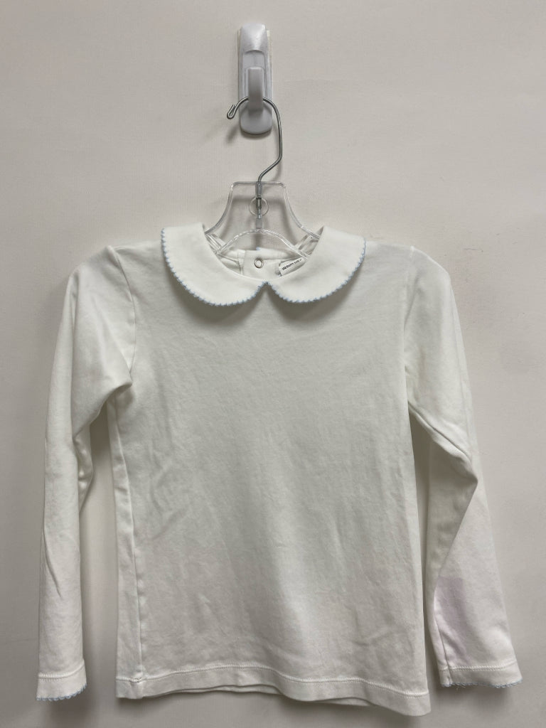 Willow SIZE 6 White Pale Blue Trimmed Long Sleeve Girl&