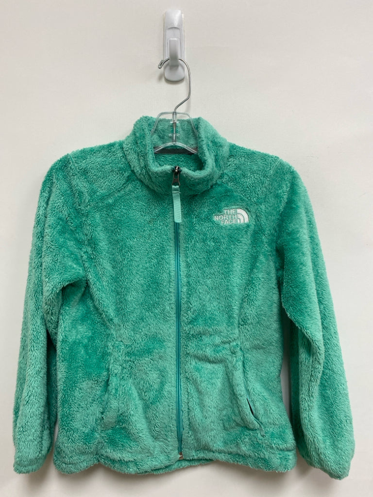 North Face SIZE 8/10 Aqua Fuzzy Zip Down Girl&
