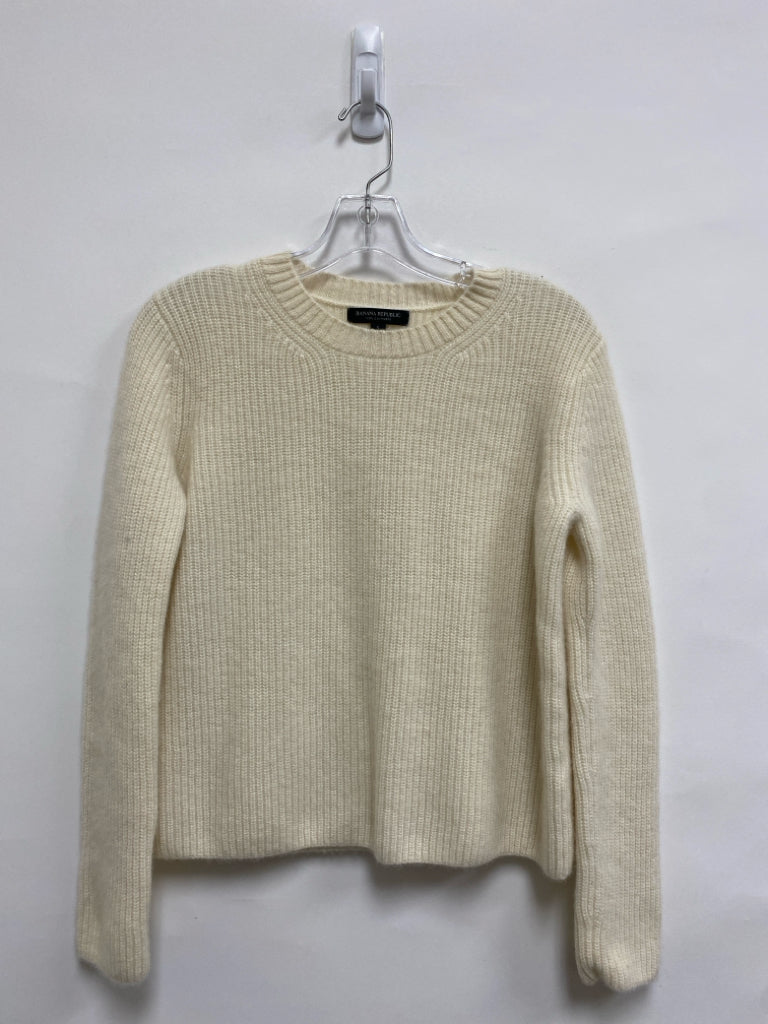 Banana Republic Size S Cream Cropped Cashmere Ladies Sweater
