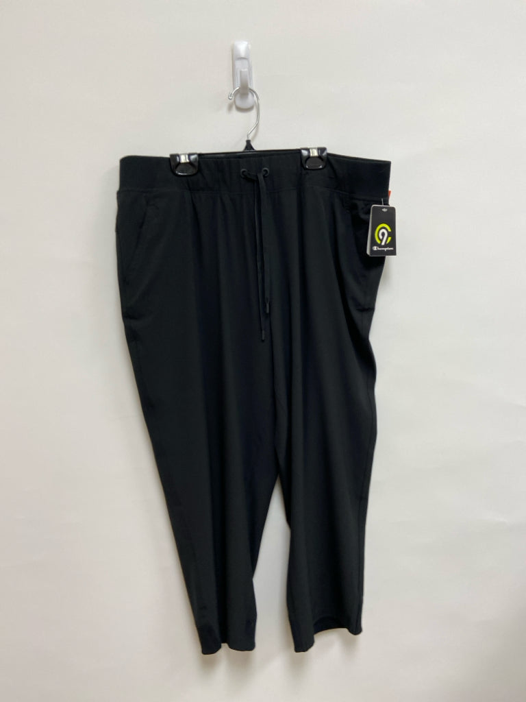 NWT Champion Size XL Black Cropped Athletic Pants