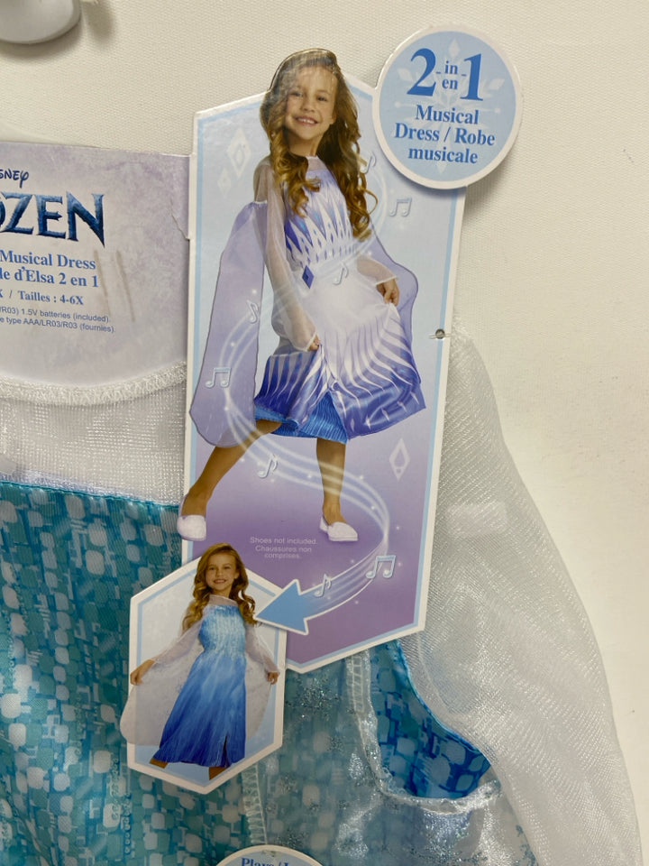 NWT Disney SIZE 4/6 White Blue Mesh Girl&