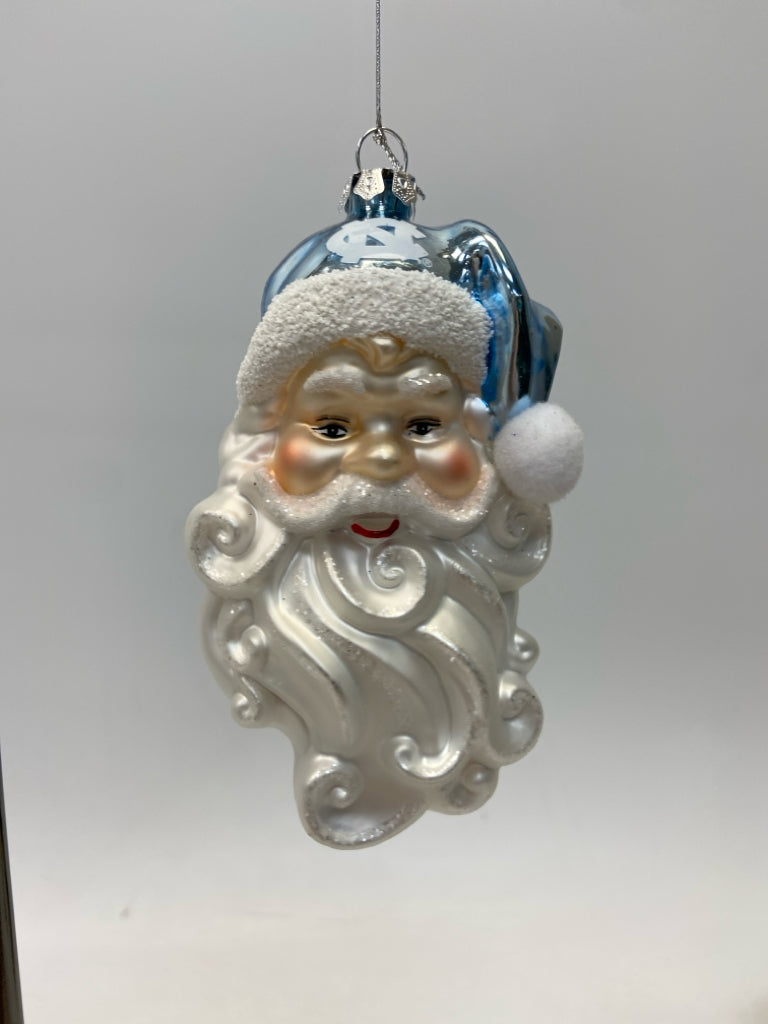 White Blue UNC Glass Ornaments