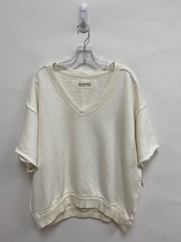 NWT We The Free Size XL Cream Texture Short Sleeve Ladies Top