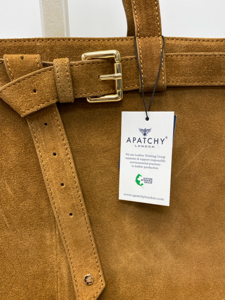NWT Apatchy London Brown Suede Handbag