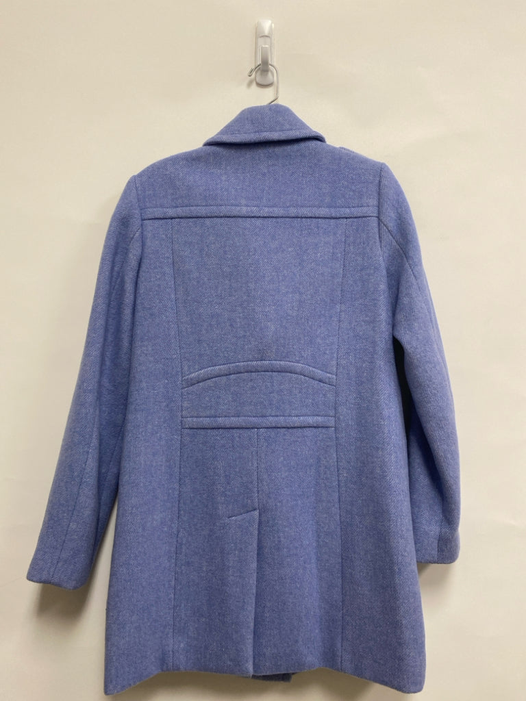 LOFT Size XS Powder Blue White Mottled Zip Down Wool Blend Ladies Jacket