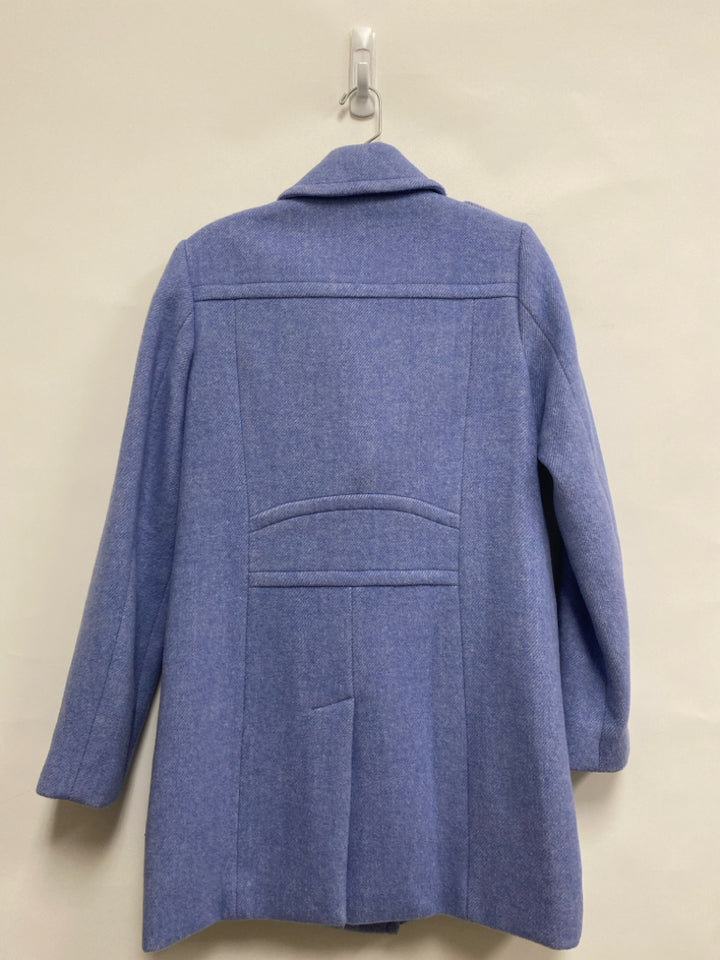 LOFT Size XS Powder Blue White Mottled Zip Down Wool Blend Ladies Jacket