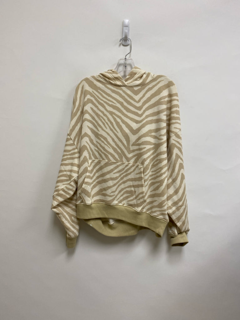 NWT Victoria Secret Size L Cream Tan Zebra Print Ladies Sweatshirt