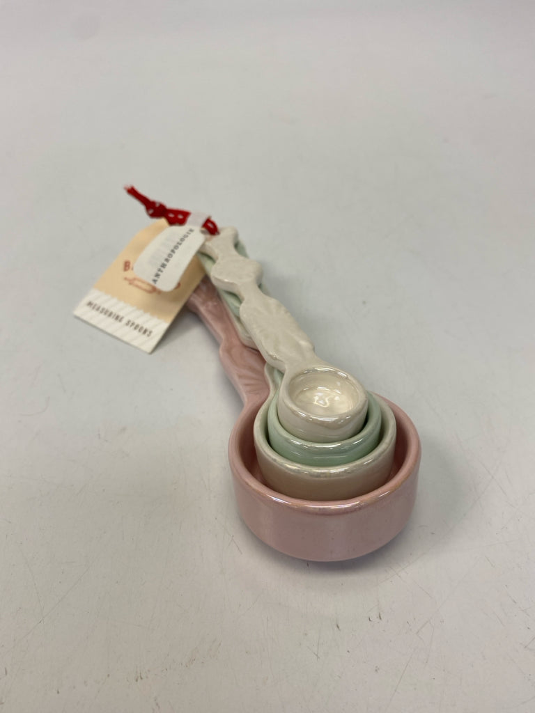 NWT Anthropologie Pastels Ceramic Measuring Spoons