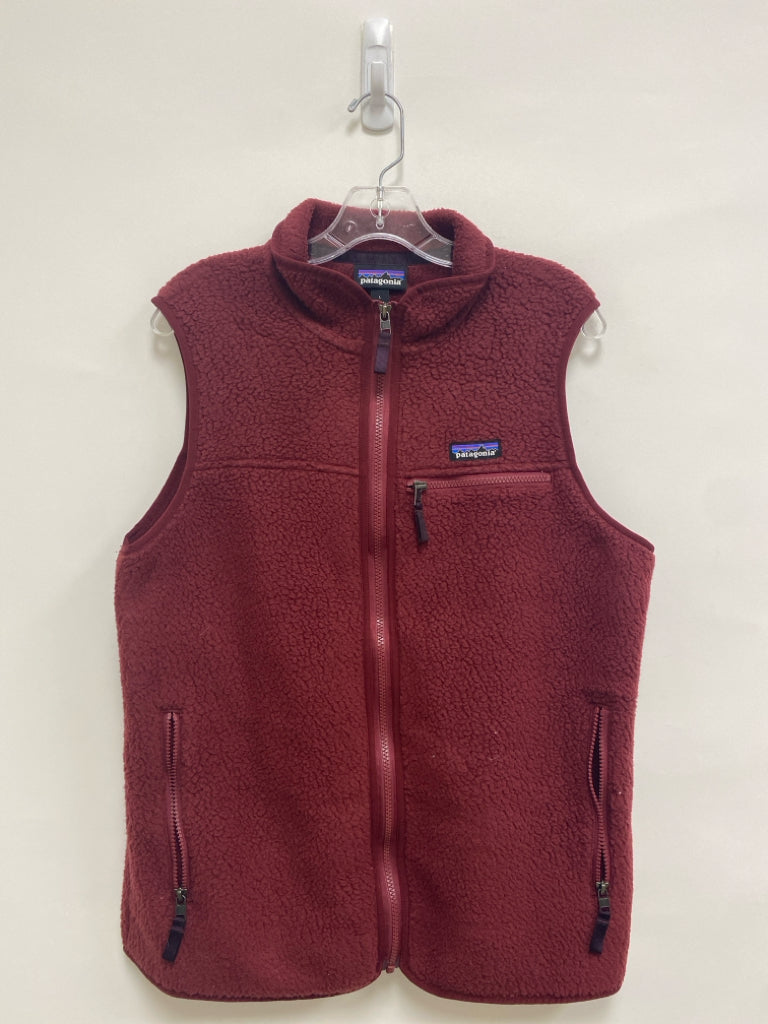 Patagonia Size L Maroon Zip Down Fleece Ladies Vest