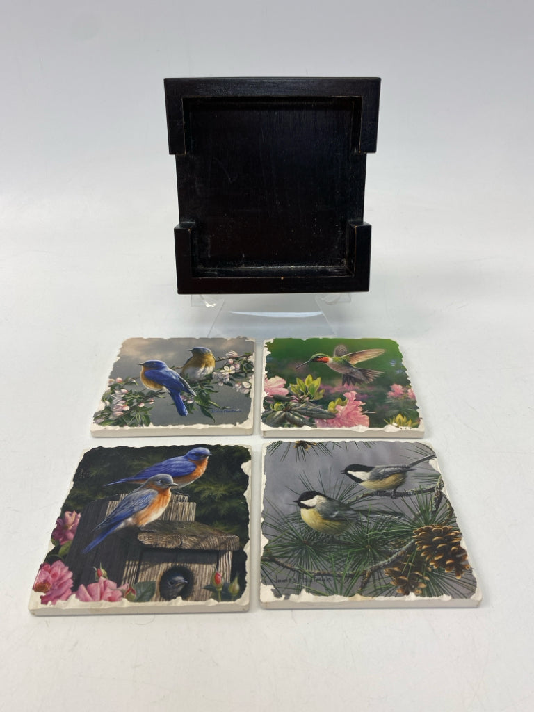 Multi Color Birds Coasters