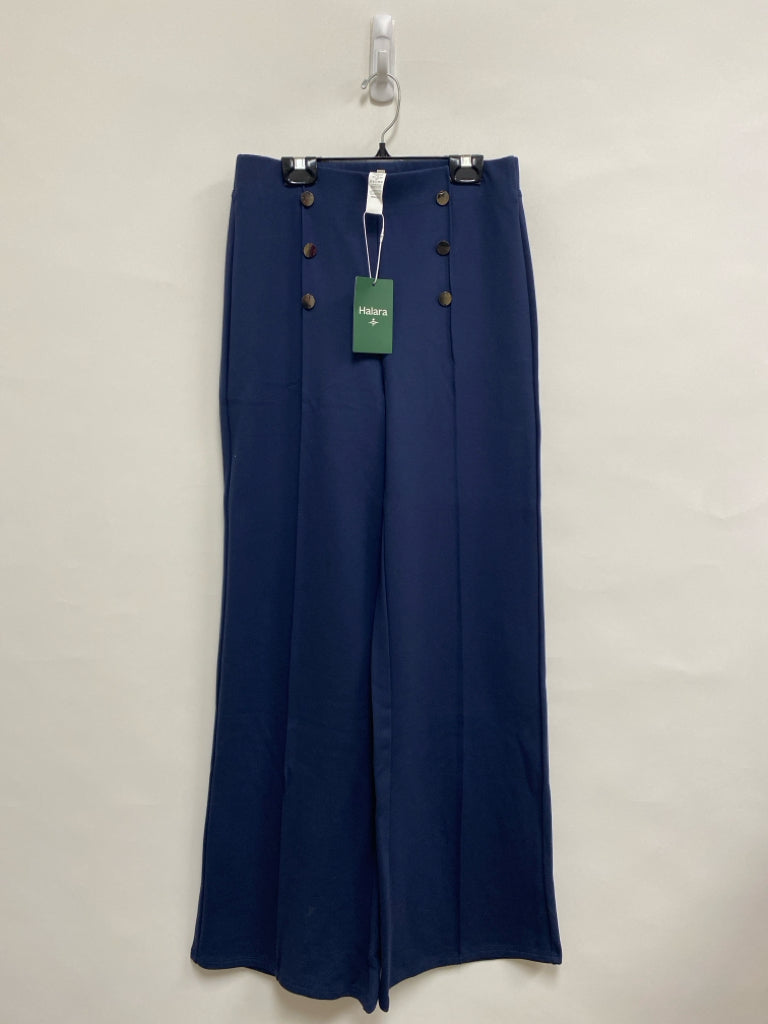 NWT HALARA Size M Navy Buttons Ladies Pants