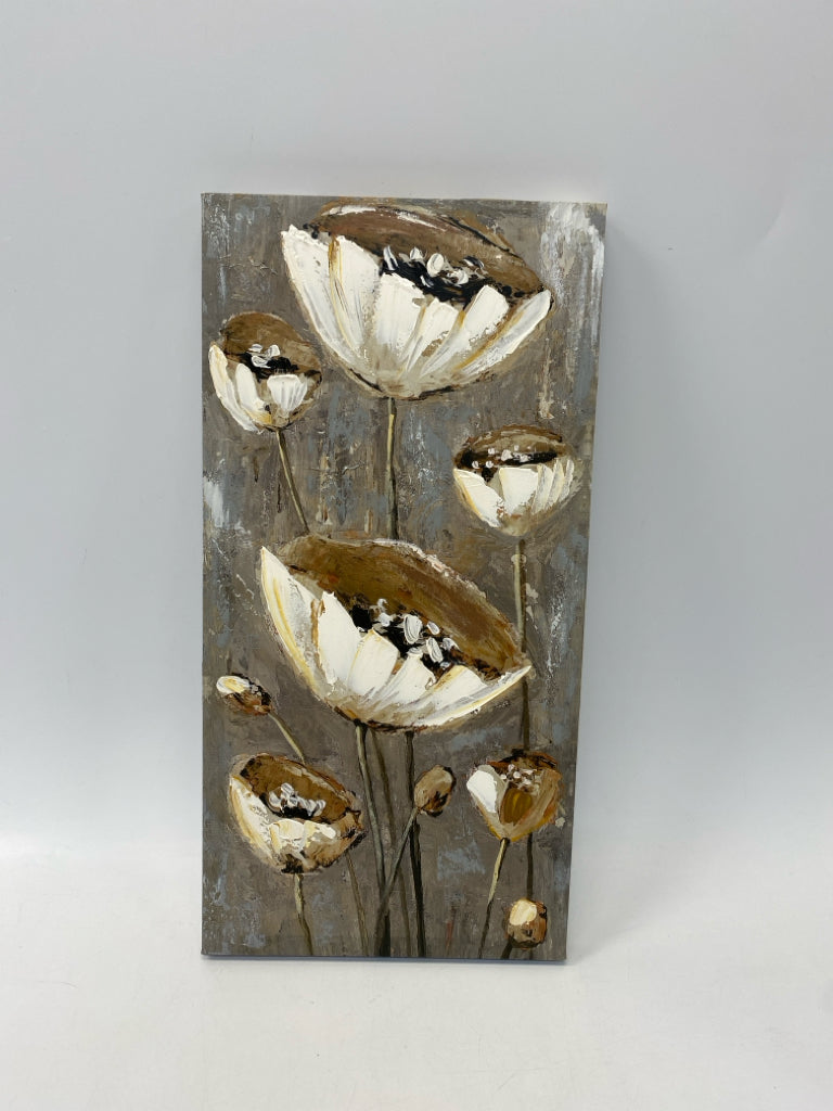 Gray Brown/White Canvas Art