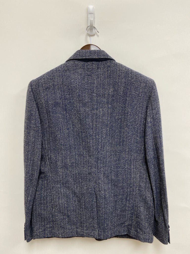 Dolce &amp; Gabbana Size 38 Navy Tan Mottled Wool Blend Men&
