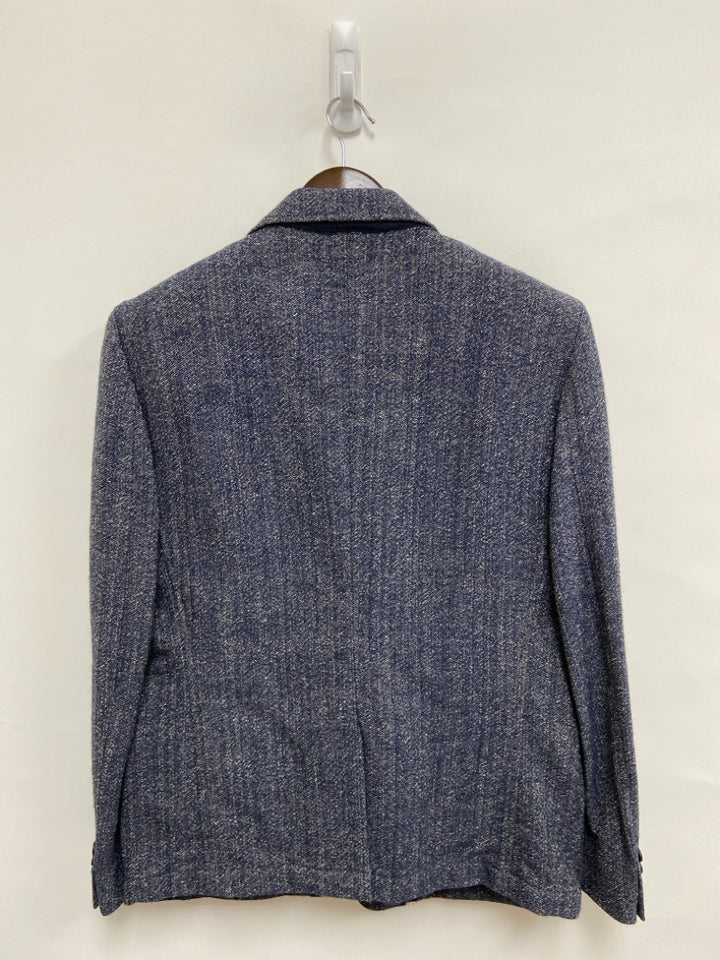 Dolce &amp; Gabbana Size 38 Navy Tan Mottled Wool Blend Men&