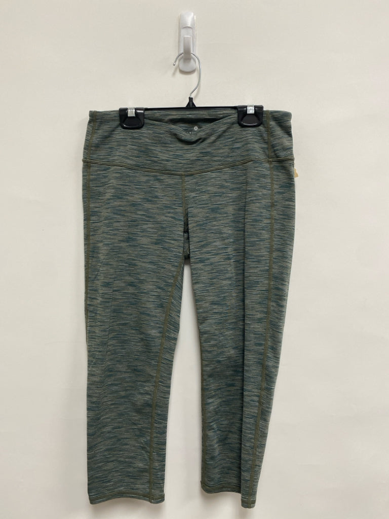 Athleta Size M Sage Blue Streaked Cropped Athletic Leggings