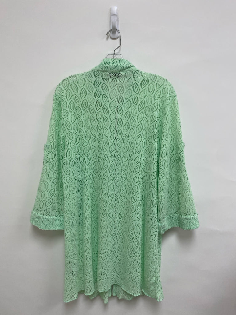 NWT Simply Noelle  SIZE  XXL Mint Green Cut-Out Zip Down Plus Size Coverup