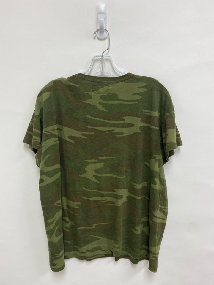 The GREAT. Size 2 Green Brown Camouflage Ladies Top
