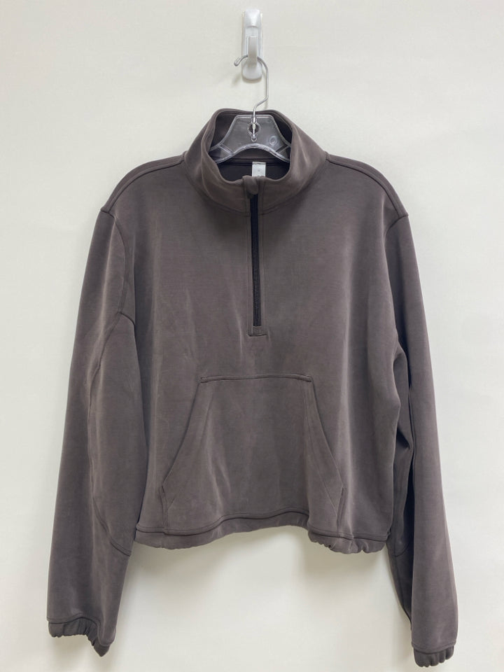Lululemon Size 12 Dark Taupe Mock Neck Ladies Top