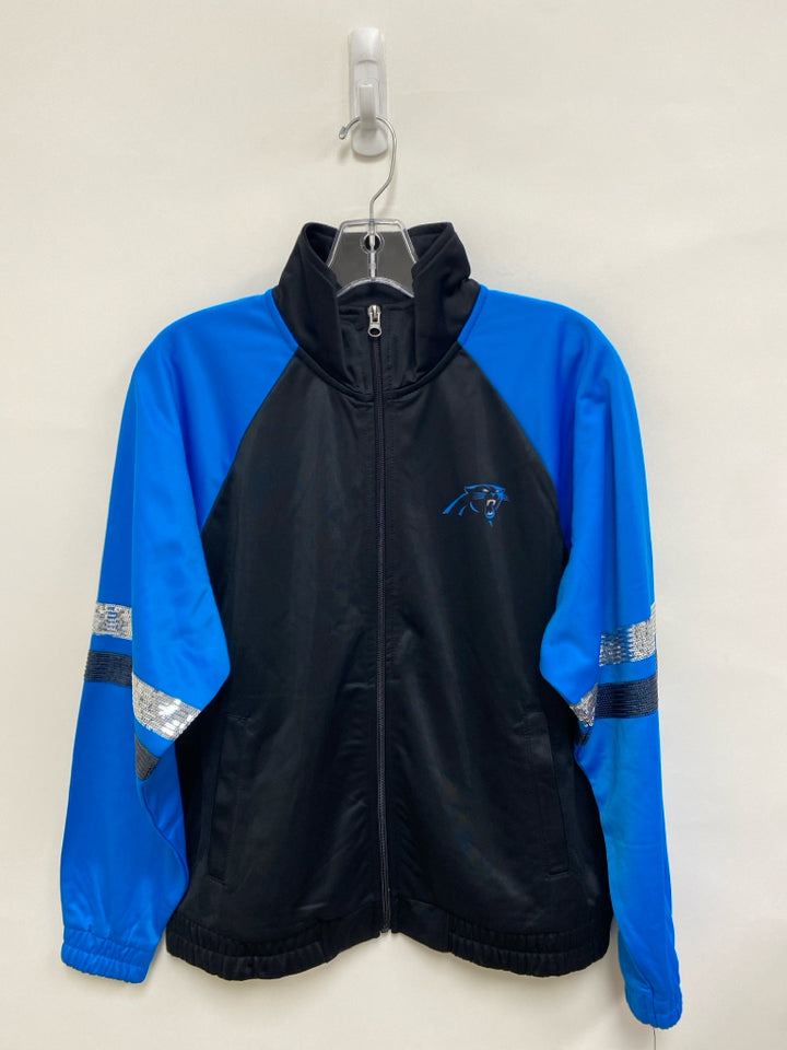 NWT Size M Blue Black Carolina Panthers Zip Down Ladies Jacket
