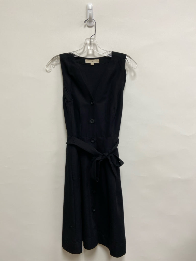 LOFT Size 4P Black Sleeveless Petite Dress