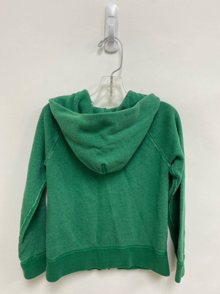 Crew Cuts SIZE 4/5 Green Zip Down Hooded Boy&