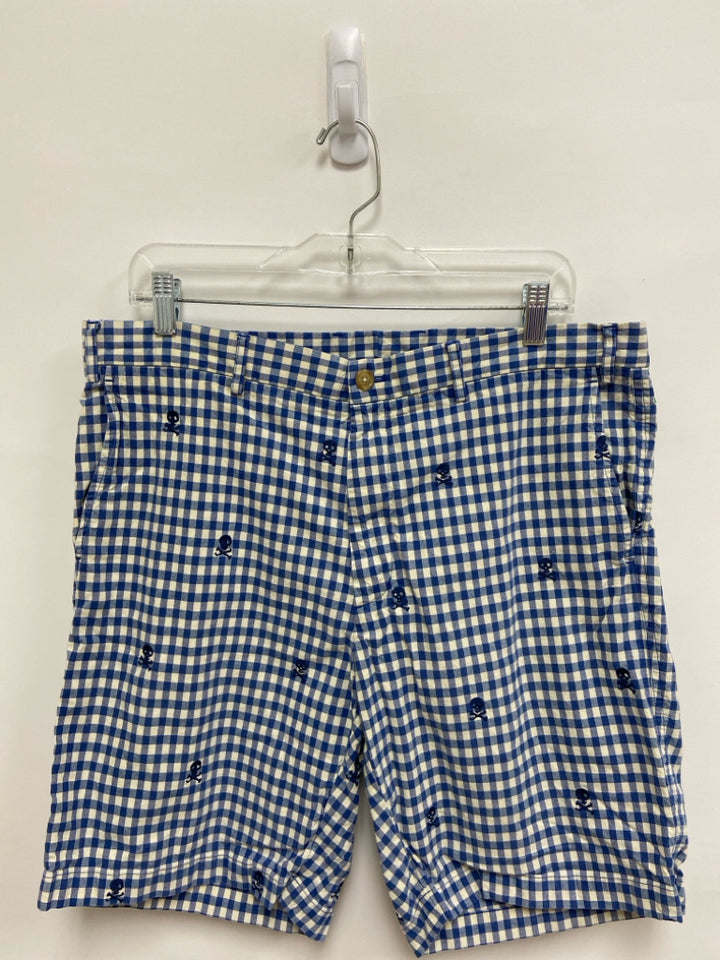 J McLaughlin Size 38 Blue White Checkered Men&