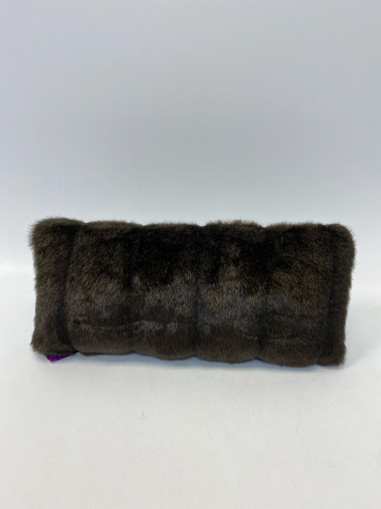 Brown Fuzzy Pillow