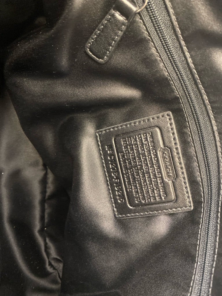 Coach Black Signature Patent Handbag