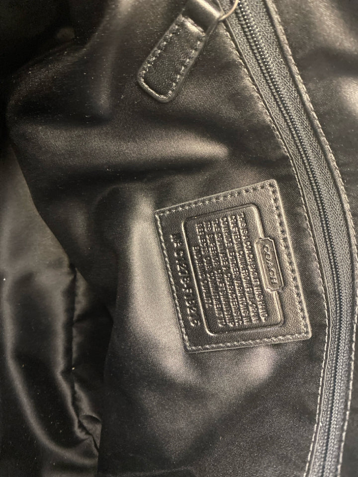 Coach Black Signature Patent Handbag