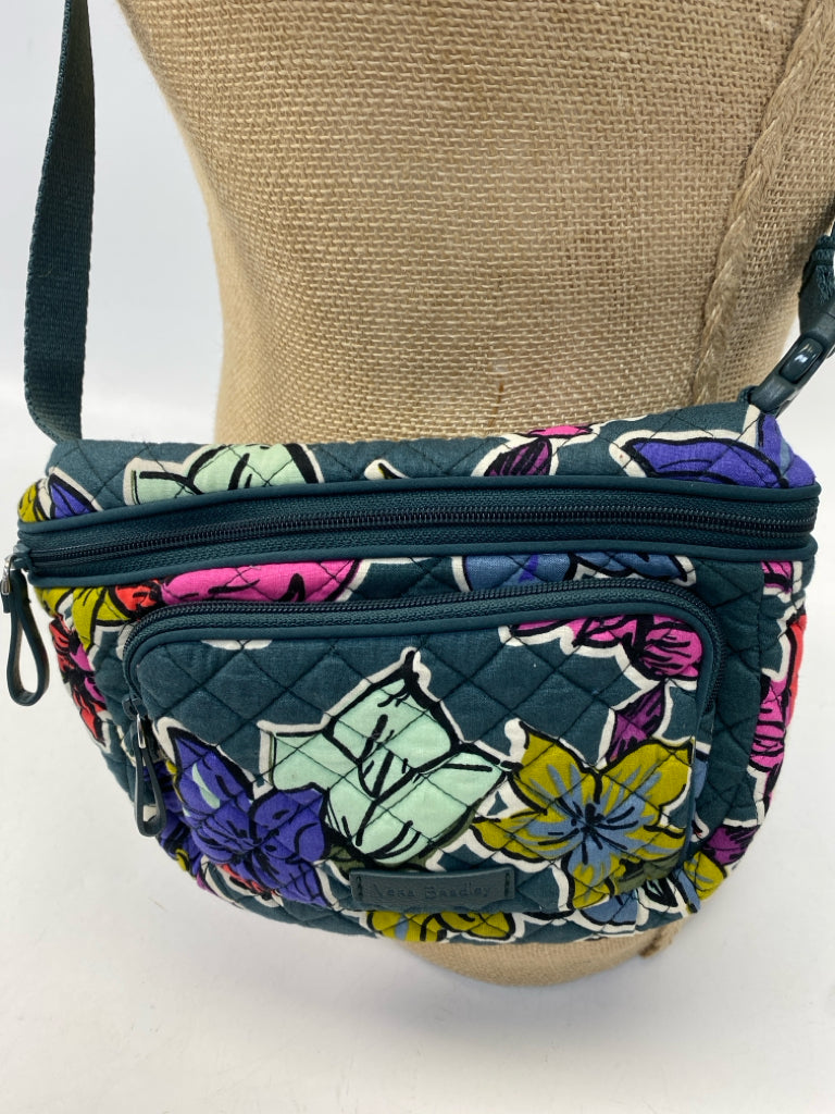 Vera Bradley Green Multi-Color Floral Crossbody