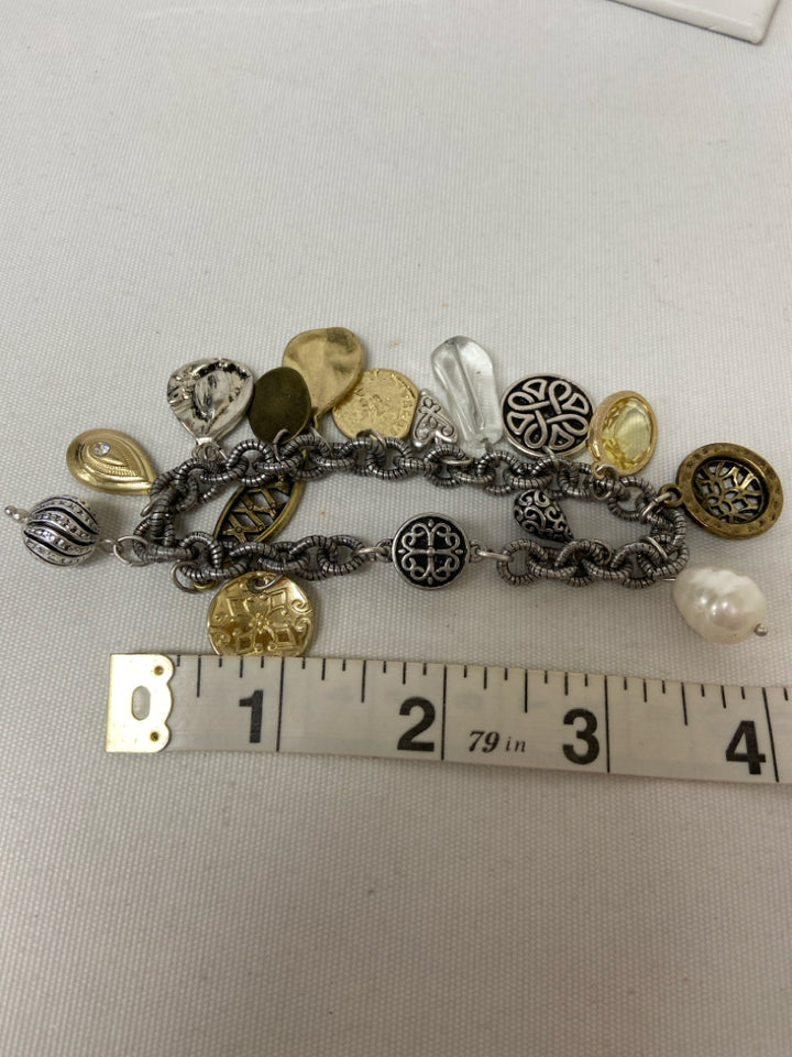 Silver Color Gold Color Charms Bracelet