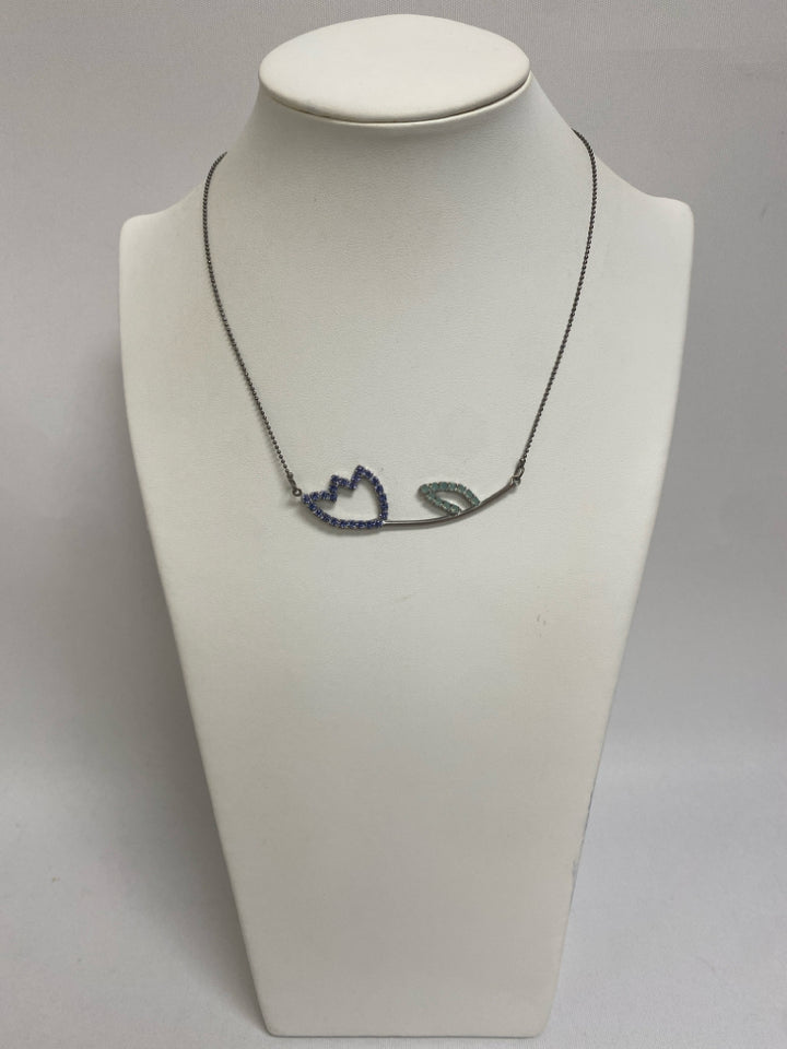 NEW/PKG sabika Purple Green Jeweled Necklace
