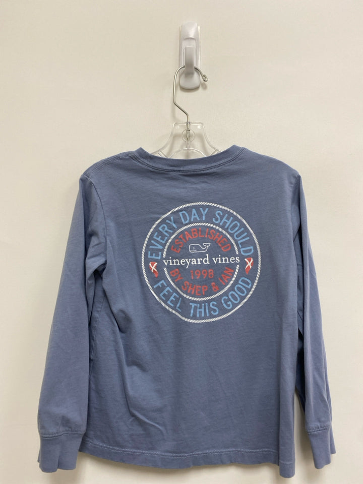 Vineyard Vines SIZE 4T Slate Blue Whale Long Sleeve Tee Boy&