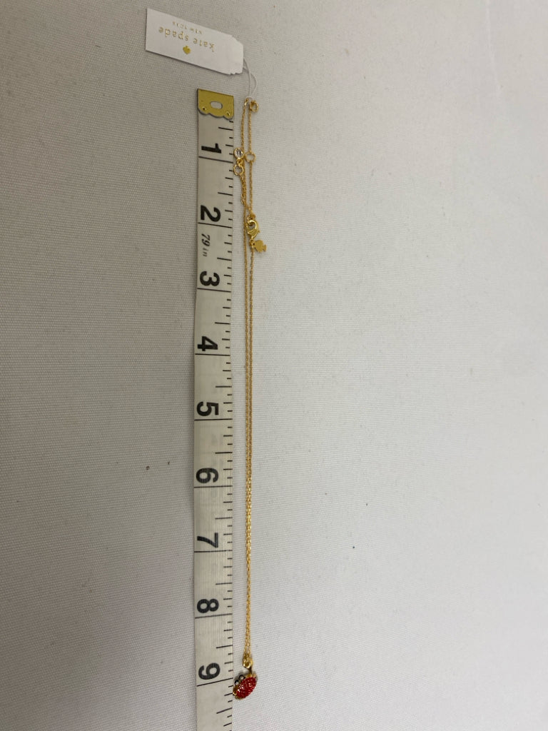 NWT Kate Spade Gold Color Red Crab(s) Necklace