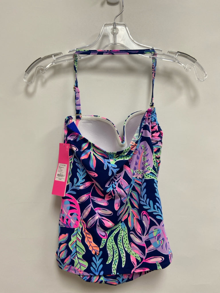 NWT LILLY PULITZER Size 0 Navy Neon/Multi Ladies Swimwear