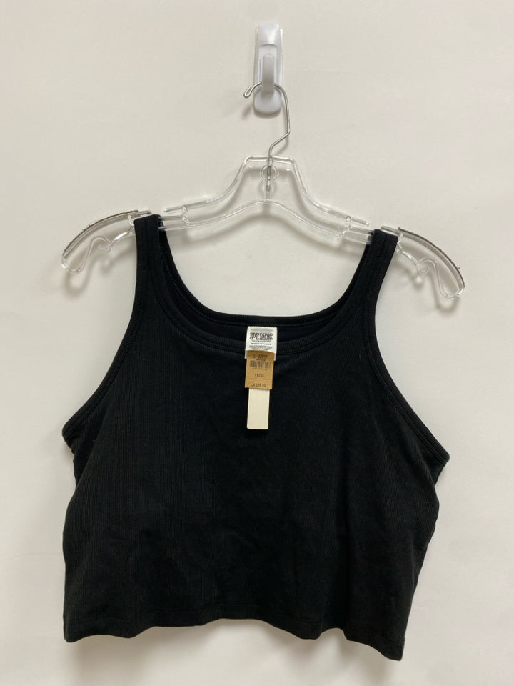 NWT Victoria Secret Size XL Black Ribbed Tank Ladies Top