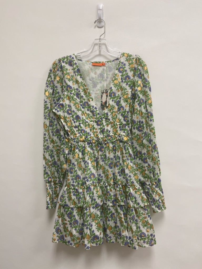 NWT Oliphant Size S White Periwinkle/Multi Floral Ladies Dress