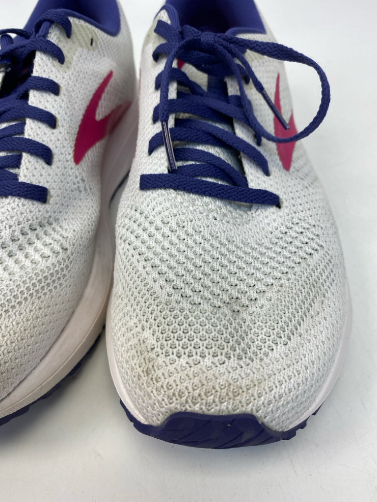 Brooks US Shoe Size 10 White Purple/Pink Lace-up Sneakers