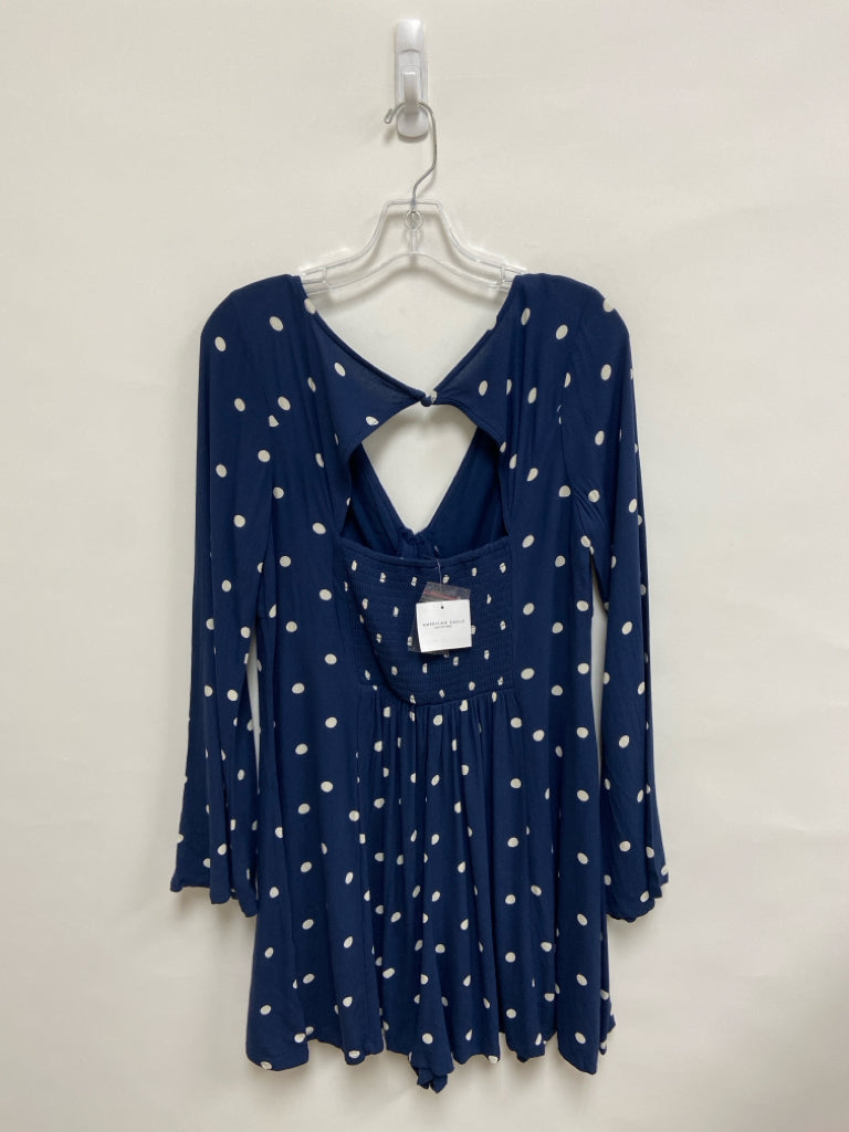 NWT American Eagle Size M Navy White Polka Dot Ladies Dress