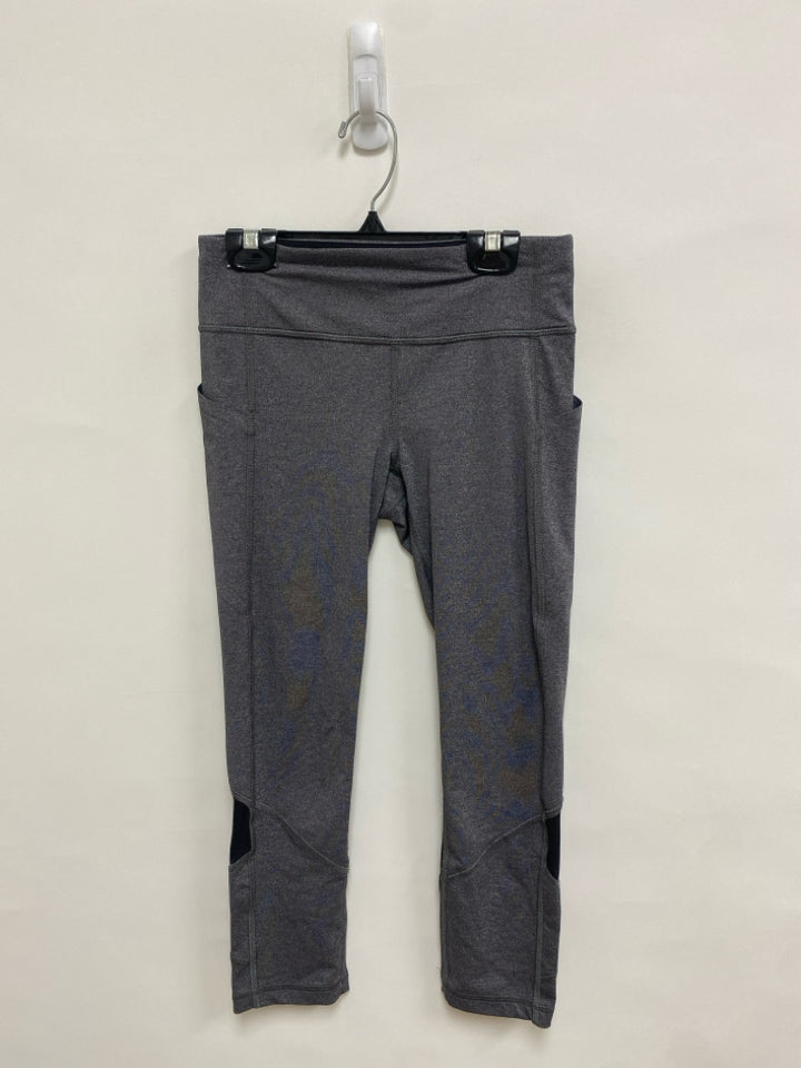 Lululemon Size 4 Gray Black Mesh Cropped Athletic Leggings