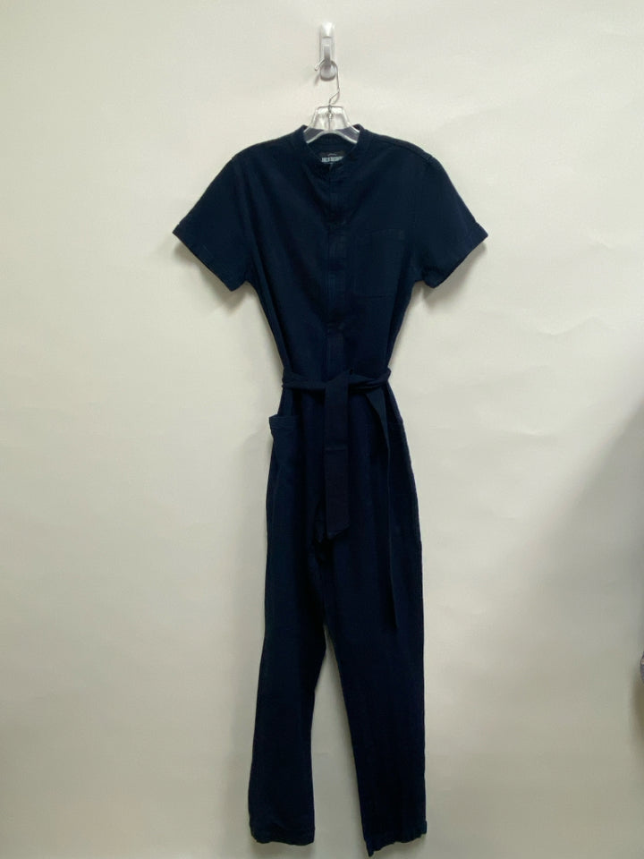 Size S Navy Short Sleeve Ladies Jumpsuit