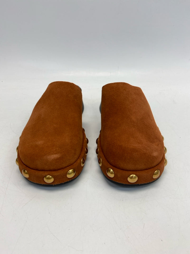 NWOT Aerosoles  Size 8.5 Brown Gold Studded Suede Flats