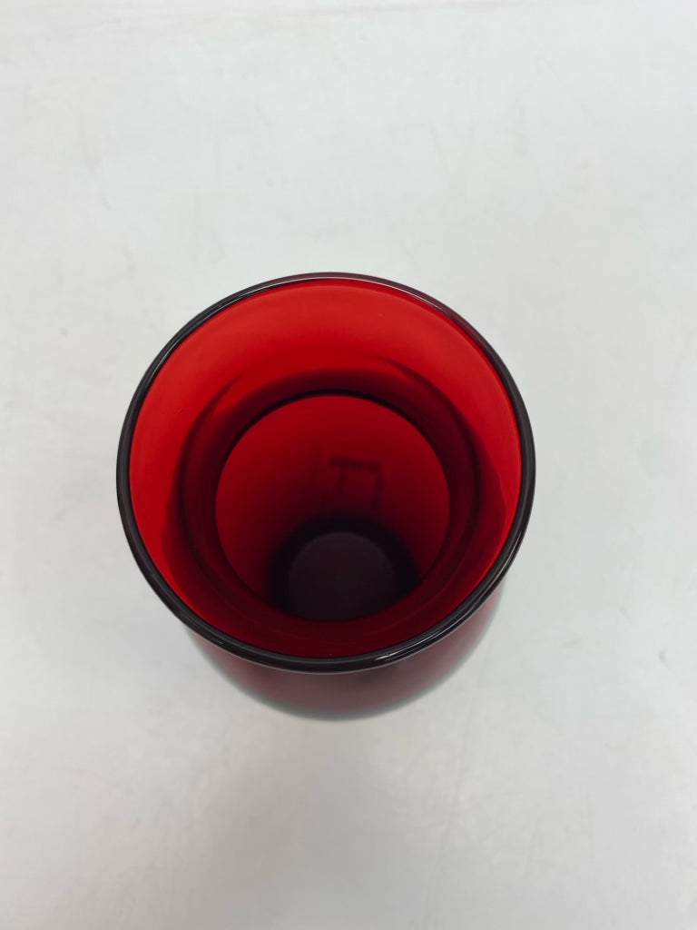 Red Glass Vase